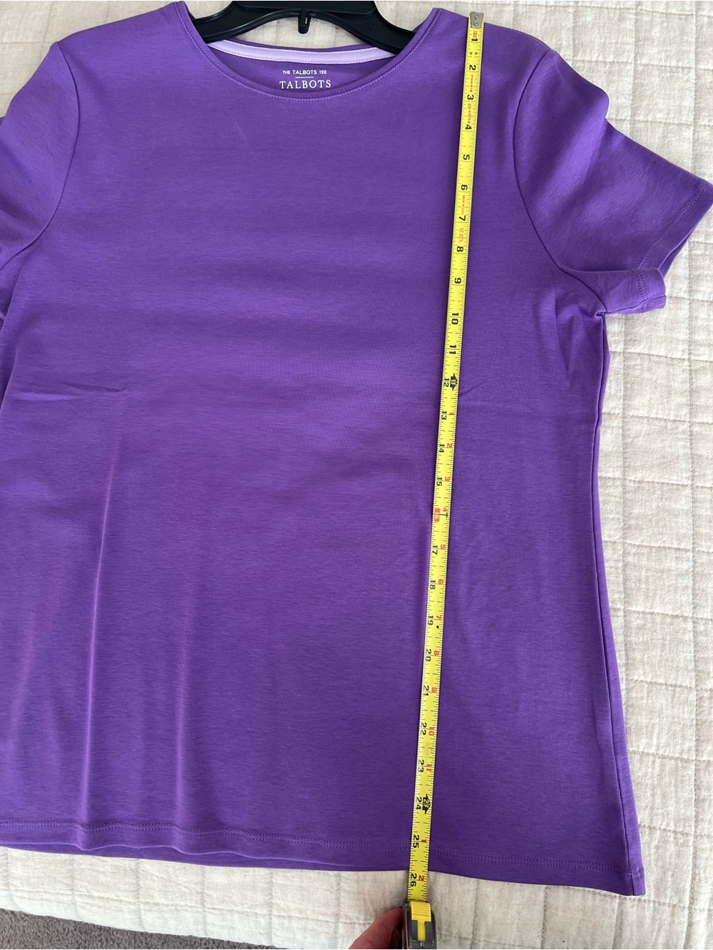 Talbots Purple Short-Sleeve Crewneck Tee L - Picture 2 of 7